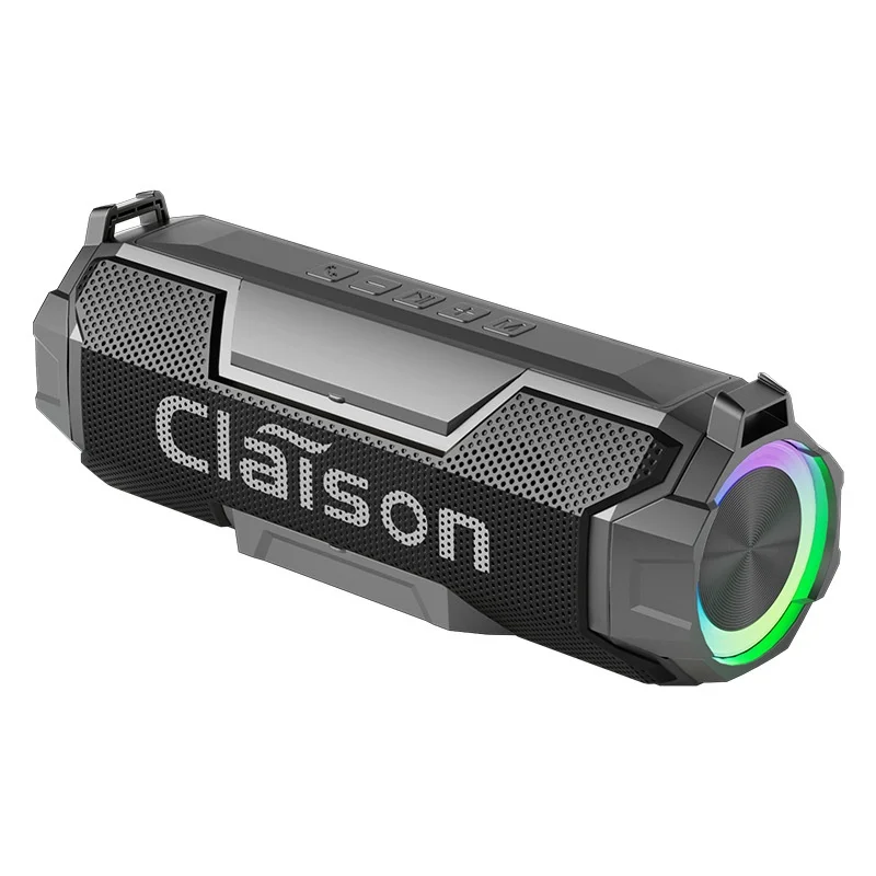 

High Quality Outdoor for Bluetooth Portable Wireless Speaker Subwoofer Dual 5W RGB LED Plastic Microphone Waterproof for Parties
