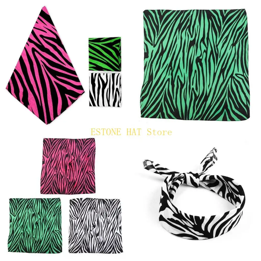 49MF Stripes Print Bandana Square Scarf Hip Hop Sport Cycling Headbad Wristband