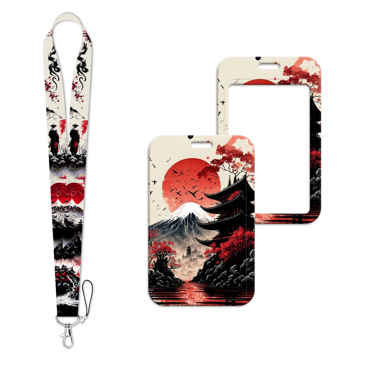

Sunrise on the Mountain Lanyard Neck Strap Keychain Scenery IDCard Cover Badge Holder Mobile Phone Hang Rope Keyring Accessories
