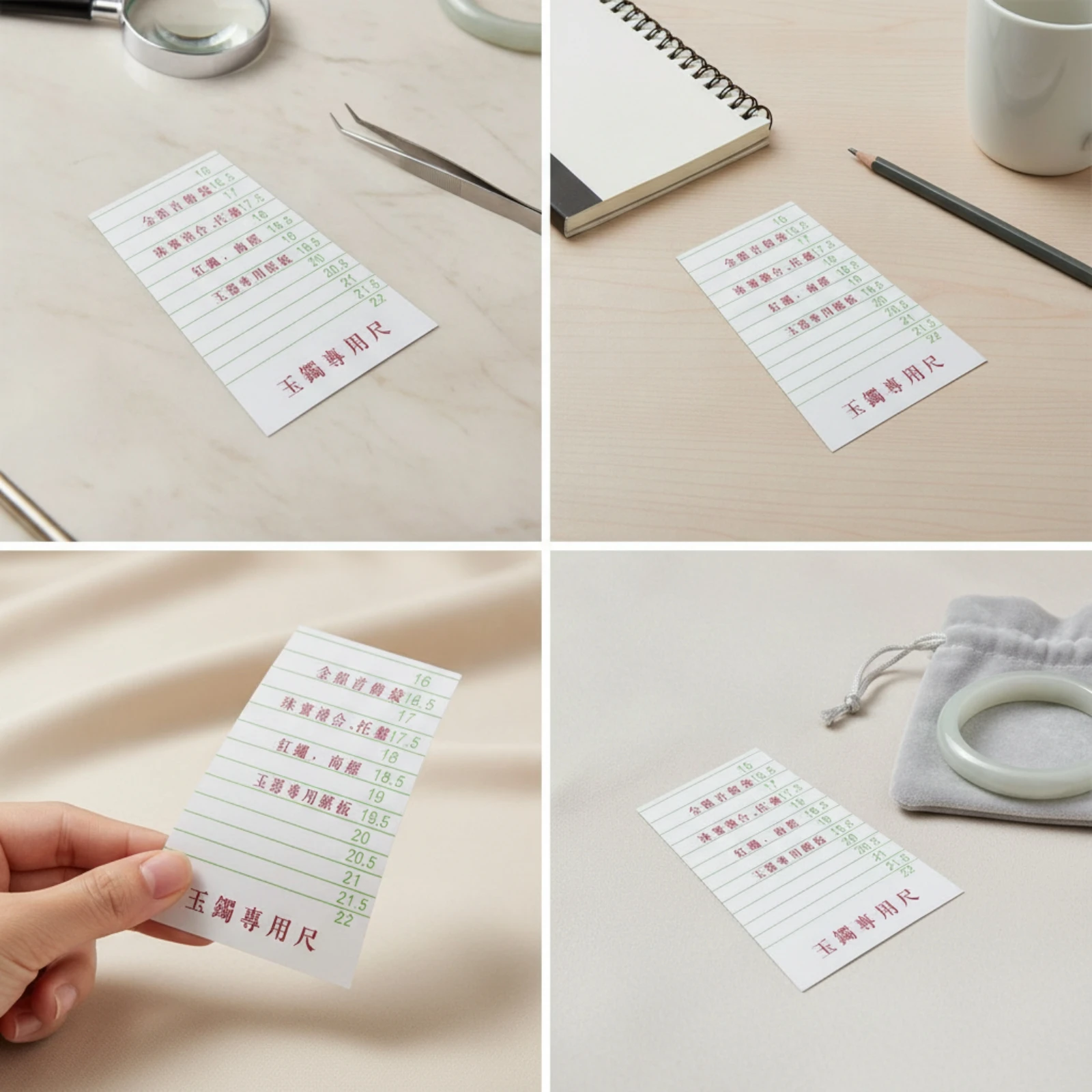 Bracelet Sizing Card Portable Bangle Measuring Card Bracelet Sizer Lightweight Bangle Sizer Compact for Shoppers view 3