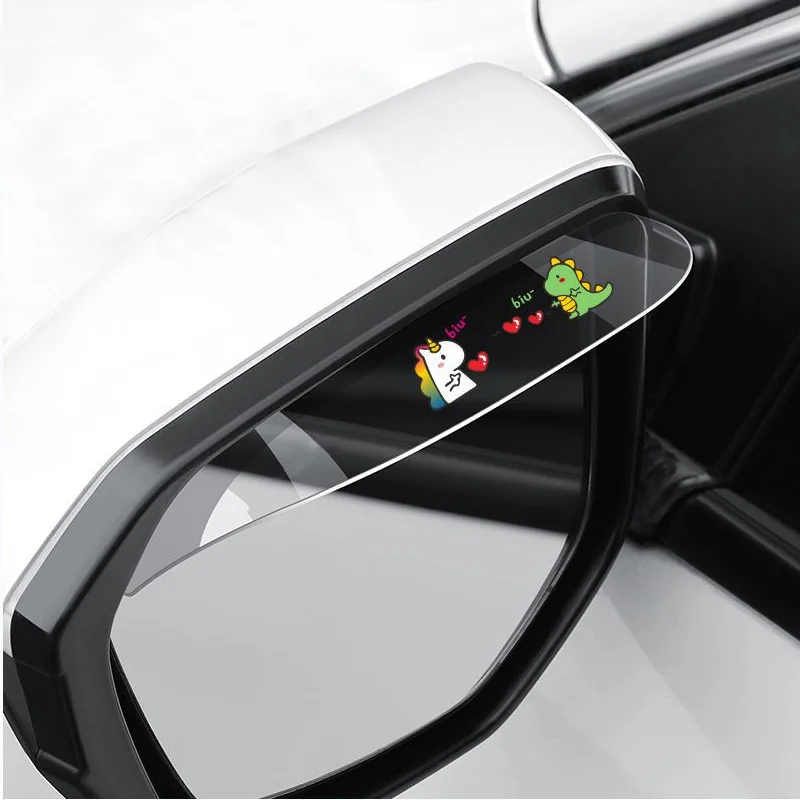 2-teiliger Auto-Rückspiegel Regenschutz Visier Augenbrauen Imitation Carbonfaser Seitenspiegel-Schutz Regenabdeckung Auto-Zubehör