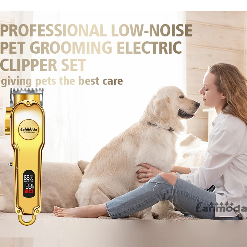 Professional Pet Hair Clipper for Dogs & Cats Electric Puppy Trimmer Rechargeable Animals Grooming Shaver Hair cutter Machine