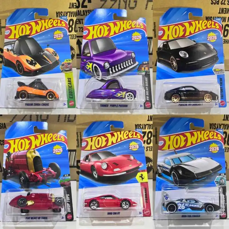 

Hot Wheels 2026 26G Batch Diecast Alloy Toy Cars F1 Mclaren Ferrari Bugatti Optimus Prime Model Cars Play Birthday Gift Toys