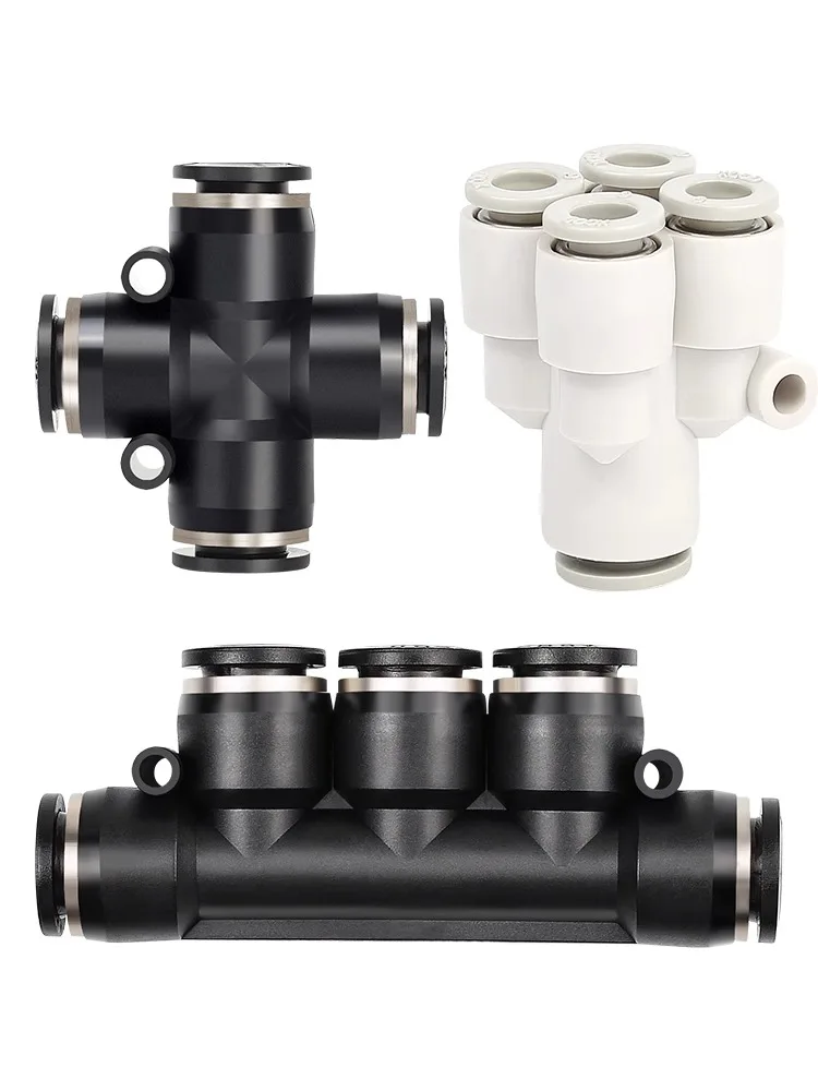 Xingchen 공압식 급속 기관지 커넥터 PZA 크로스 4방향/PK 동일 직경 5방향/KQ2UD 가변 직경 퀵 플러그 5