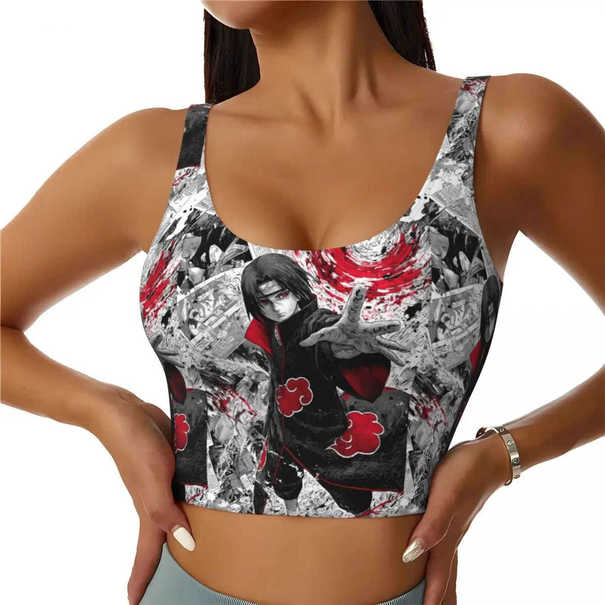 

Custom High Impact U-Uchihaes Itachi Hot Comic Sports Bra Women Eagle Gym Workout Yoga Crop Top