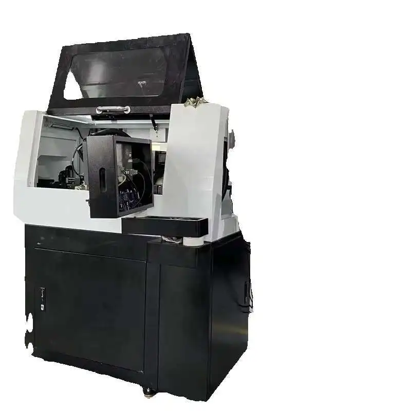 Torno Cnc de tipo suizo CNC, herramienta de banda opuesta de 8 ejes automática de alta precisión, 7Mm, con alimentador de barra