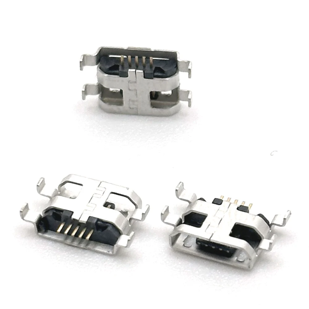 1/30pcs Micro USB Connector 5pin 0.8mm B Type With hole Female For Mobile Phone Micro USB Jack Connector 5 pin Charging Socket