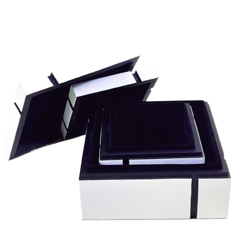 حقيبة تخزين المجوهرات الخشبية، أقراط متدلية كبيرة، حافظات منظمات، صندوق مجوهرات للزينة، صناديق سوار وقلادة فاخرة