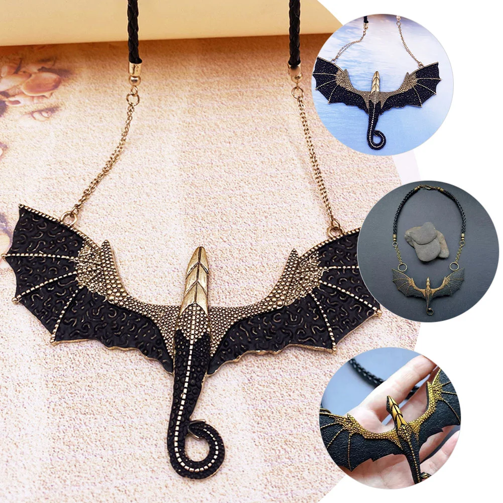 Halloween Rope Bat Necklace Dragon Pendant Pendants For Women Men\'s Necklaces Chain Jewelry Fashion Gothic