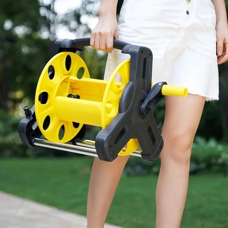 Garden Hose Reel with 10M/20M/30M Water Hose 7-Function Spray Nozzle Heavy Duty Portable Hose Reel Hosepipe for Garden Cars