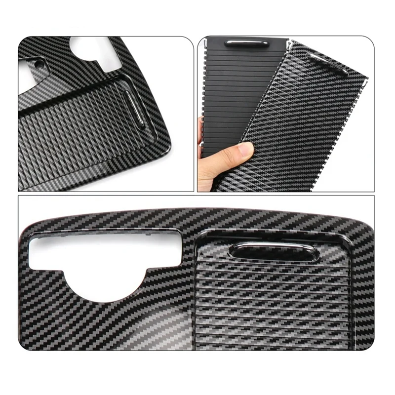 Central Console Drink Cup Holder Cover Storage Box Lid Roller Blinds For Mercedes Benz W204 C C180 C200 C220 E W207