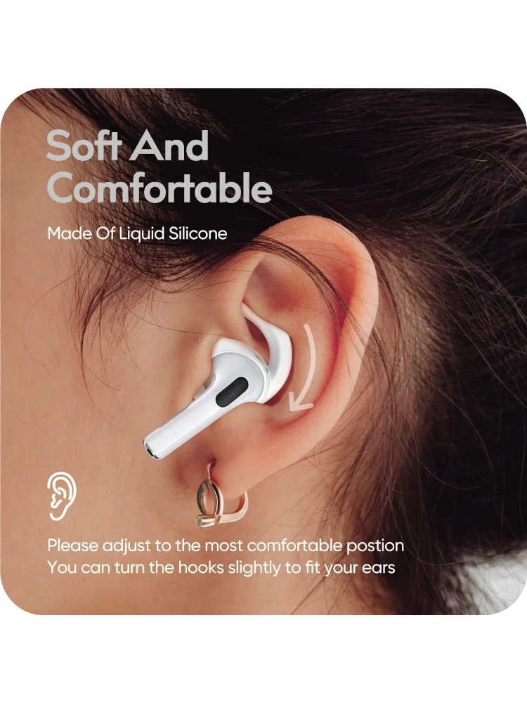 3 Pary Gumek do Słuchawek AirPods Pro 3 Pro 2 AirPods 4 3 Generacji, Nakładki Antypoślizgowe, Silikonowe Wkładki do Słuchawek, Potrójne — zdjęcie produktu 7