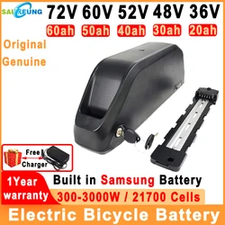 Hailong Max72V60Ah Electric Bicycle Battery 60V50Ah Lithium Battery 48V30Ah/52V40Ah Battery Pack 36V 300-3000W High-power Motor