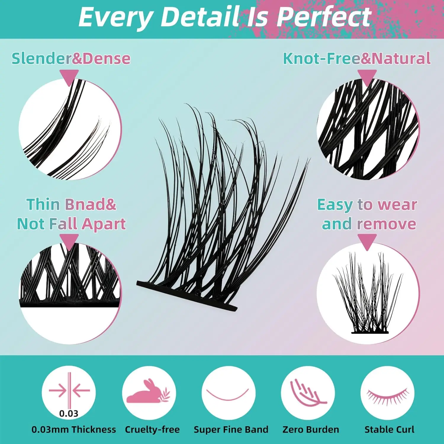 AlLAlSHl Wholesale Soft Ribbon Segmented False Bundles Eyelashes DlY individual Clusters Lash Extensions faux Mink Lashes