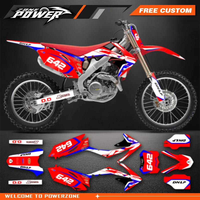 Powerzone Motorcycle Graphic Decal Stickers Kits For Honda CRF450 CRF450R 2009-2011 2012 CRF250 CRF250R 2010 2011 2012 2013 96