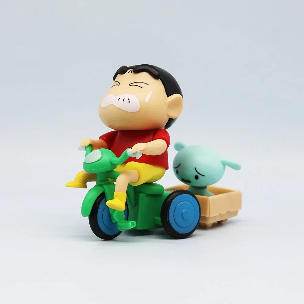 4Pcs/set Cartoon Crayon Shin-chan Dynamic New Life Series Anime Action Figure Doll Collectible Decor Girls Boys Birthday Gift