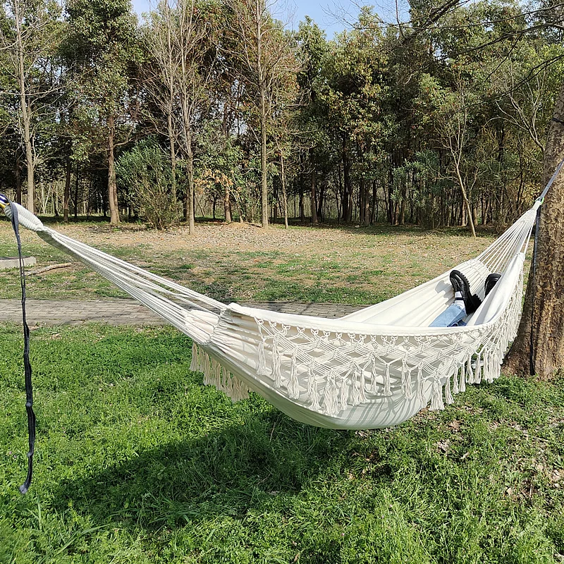 

Thicken Canvas 1-2 Person Portable Garden Swing Hammock Outdoor Dormitory Camping Hammocks 200*150cm Hanging Chair