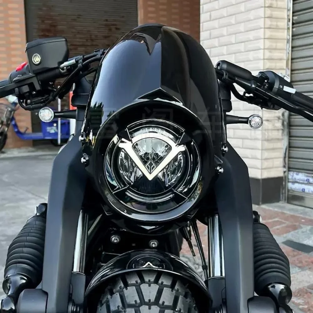 For BENDA Napoleonbob 250 custom retro front windshield pig head cover non-destructive installation spoiler decoration front win