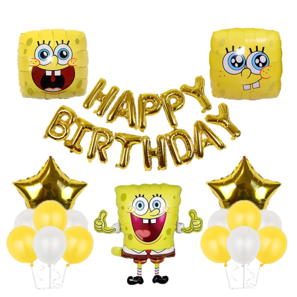 

30 шт., набор воздушных шаров «Губка Боб Квадратные Штаны Патрик Стар» — фольгированные шары «Губка Боб» и воздушные шары для вечеринок «Губка Боб» для детей, товары для вечеринок
