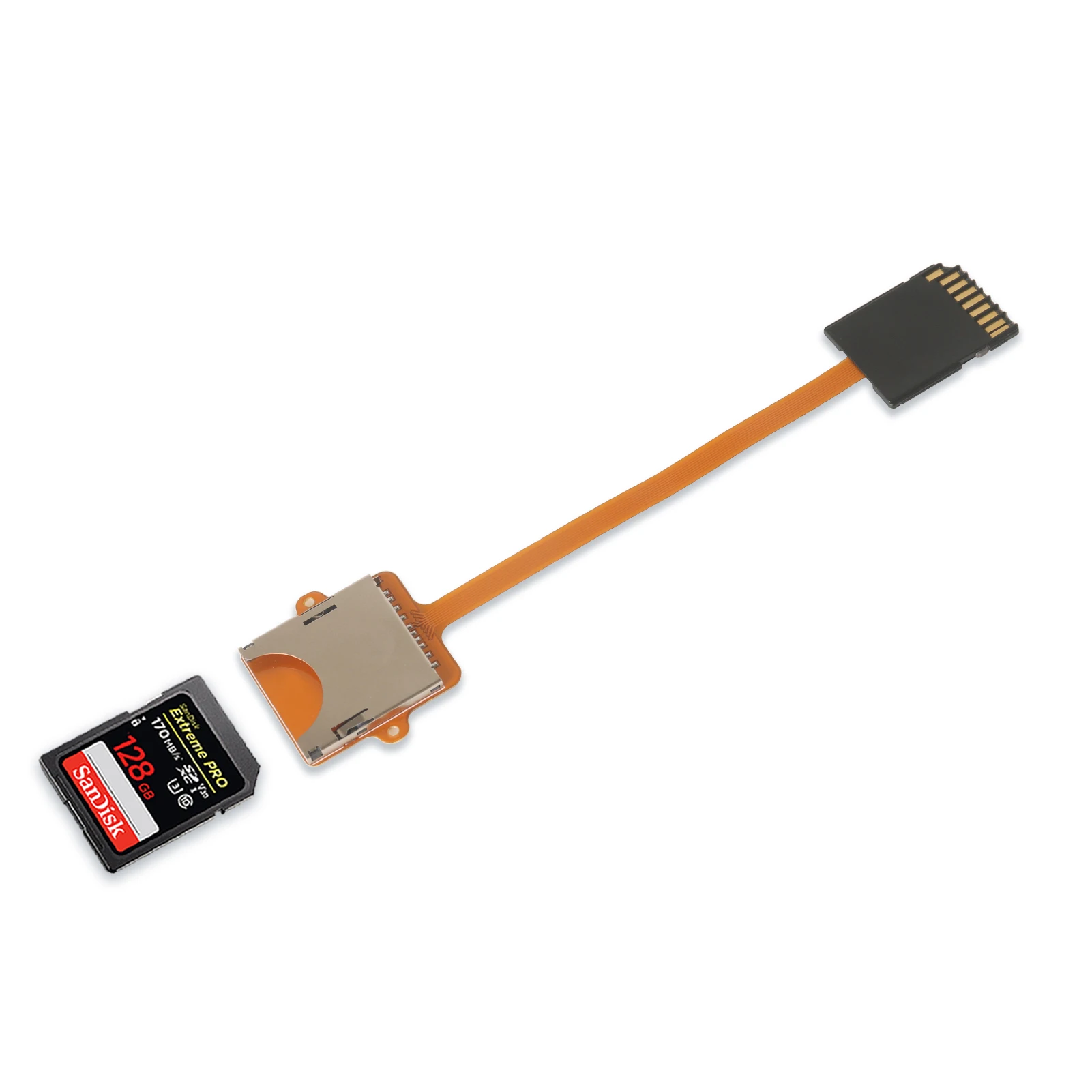 Micro SD TF Memory Card Kit Male to SD Female Extension Soft Flat FPC Cable Extender 15/30cm