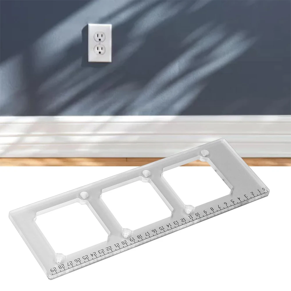 Box Hole Template, Socket Mount Finder CN Standard 72mm Spacing Acrylic Drilling Easy To Use 86 Box Switch Socket Opening For Mo