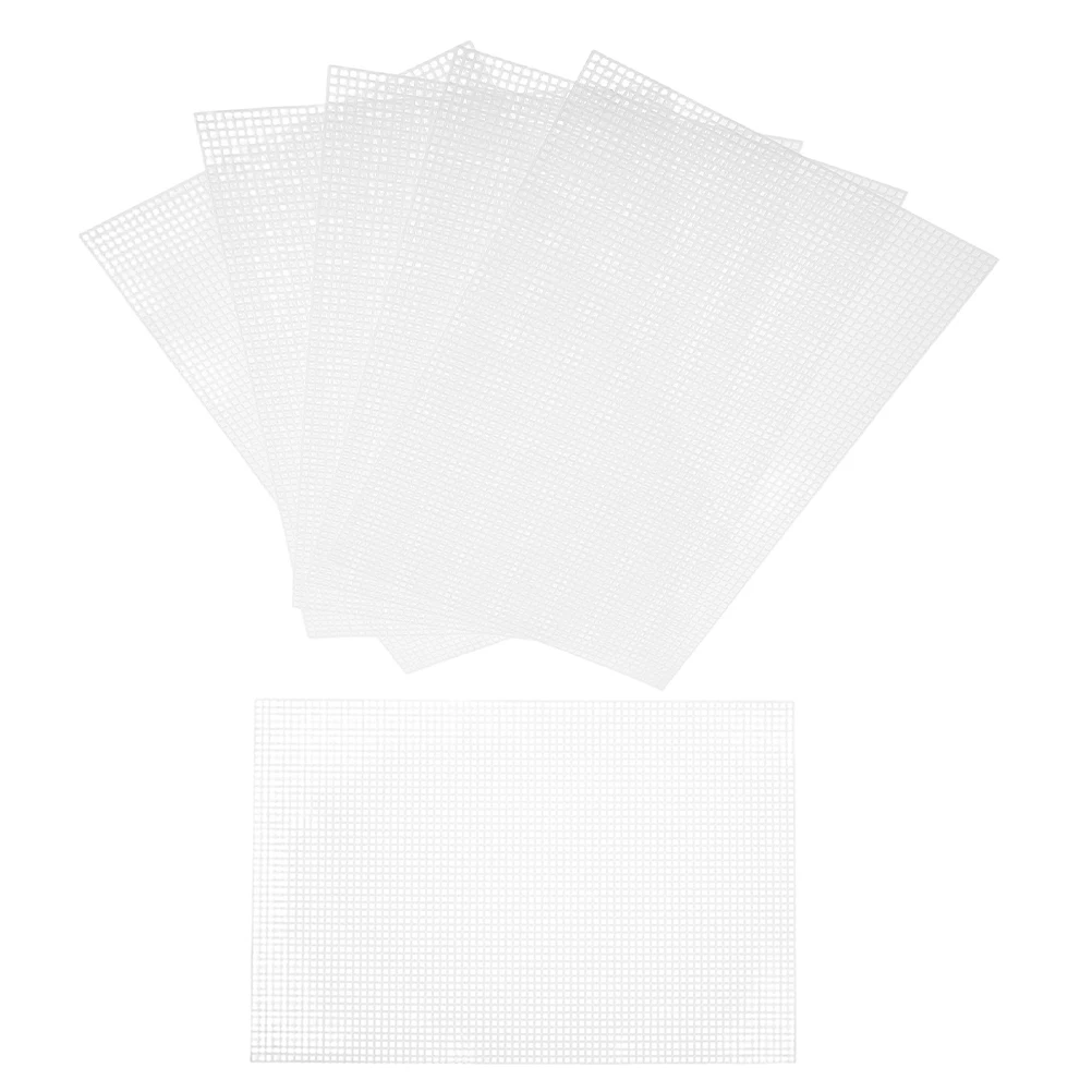 

6Pcs Hand Stitch Plastic Canvas Grid 30x20cm Plastic Mesh Sheets Cross Stitch Embroidery Craft DIY Needlework Panel