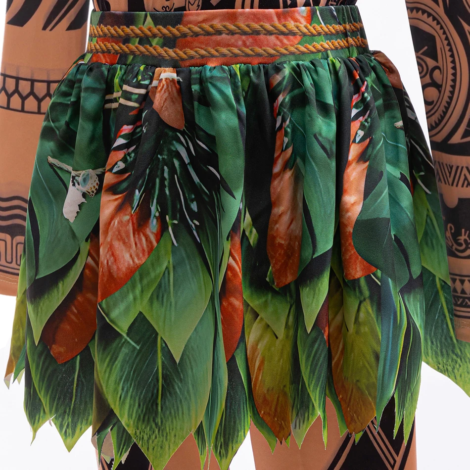 Moana 2 Maui Costume Little Boys Girls Vaiana Dress Up Outfits New Year Kids Role Playing Clothes Purim Festival Sets image 6
