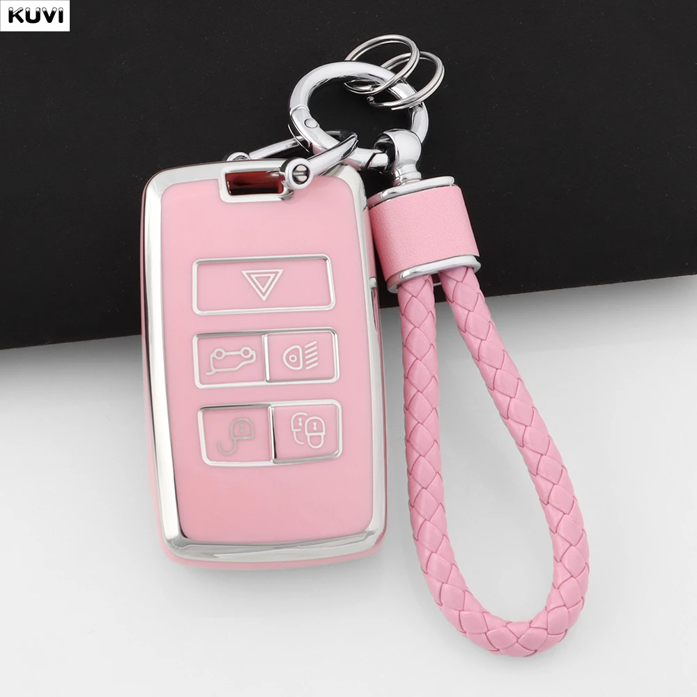 

TPU Car Key Case Cover Shell Holder for Land Rover Range Rover Discovery 5 Sport for JAGUAR XE XF XJ F PACE Auto Accessories