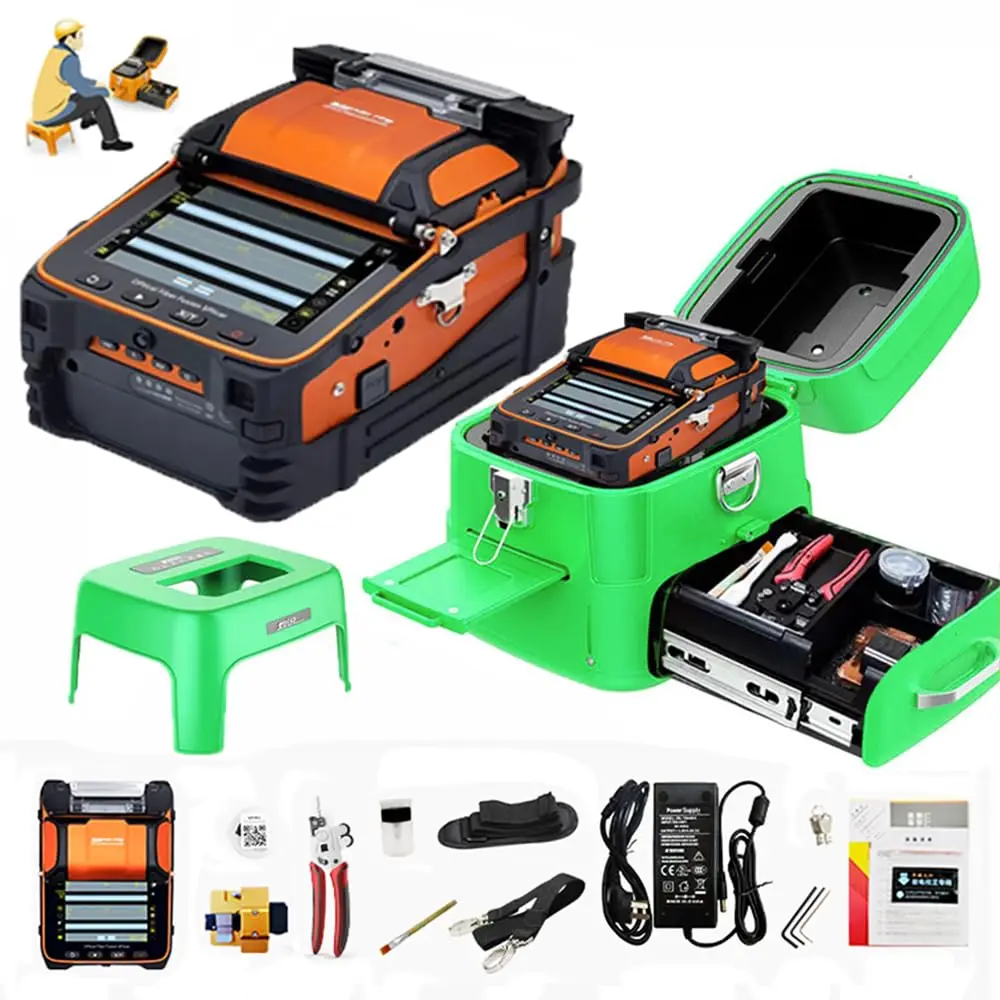 Splicer Optical Fiber Welding Splicing Machine (Ai-9) & Fiber Cleaver Kit