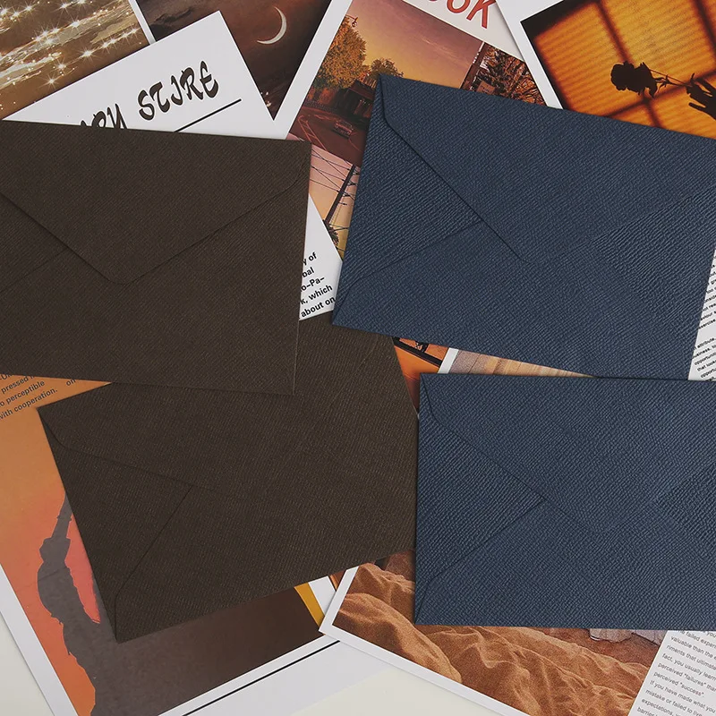

10pcs Window Envelopes for Letters DIY Handmade Gift Packaging Bag Wedding Party Invitation Card Cover Linen Texture Envelopes