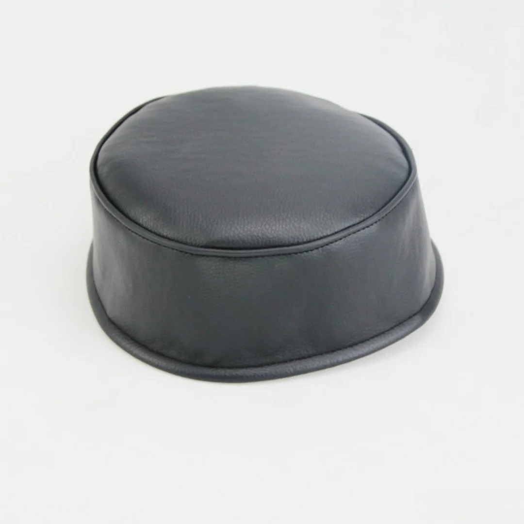 Men's Muslim Prayer Hat Cap Genuine Sheep Leather Men Prayer Hat Saudi Arabia India Bonnet Musulman Islamic Clothing Accessories view 2