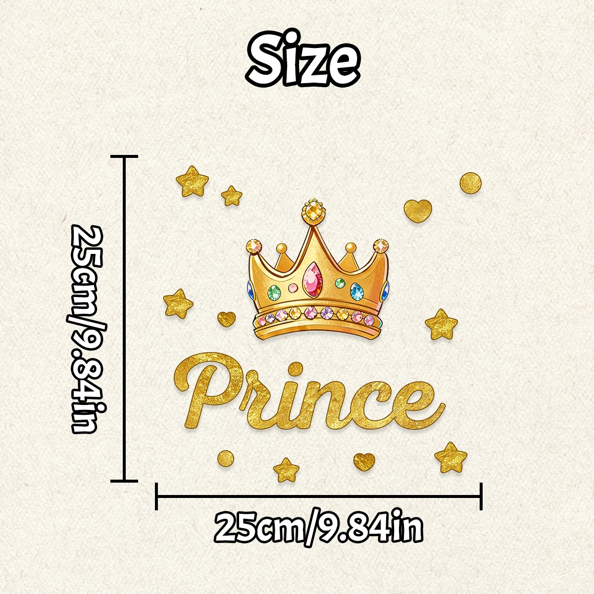 Custom Name Door Sticker, Personalized Crown Wall Decal, Customized Room Sign Customizable Princess Theme Decor, Birthday Gift