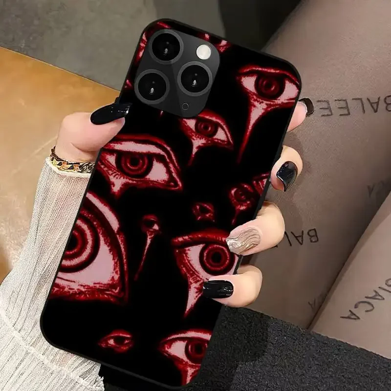 Scary Eyes Phone Case For iPhone 11 12 Mini 13 14 PRO XS MAX X XR 15 7 8  Plus Shell