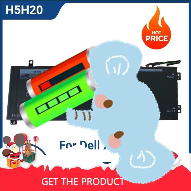 

High-quality 11.4V 56WH H5H20 Laptop Battery for Dell XPS15 M5520 5530 9550 9560 62MJV 6GTPY 5D91C M7R96
