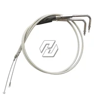 Cable de acelerador de cables de acero tejido para motocicleta Harley Davidson Sportster XL1200 883 Dyna Road King Electra Glide