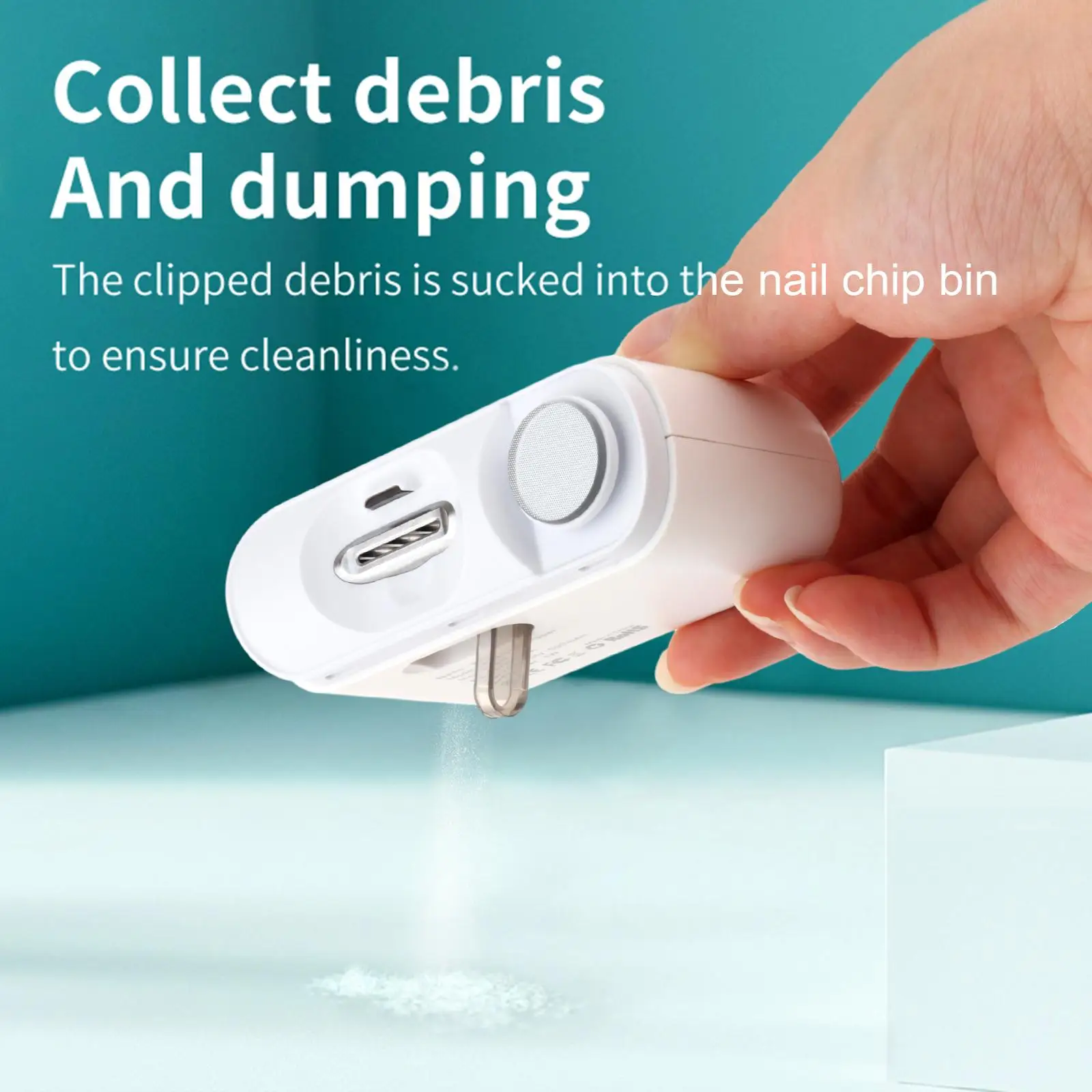 2 in 1 Electric Nail Clipper Professional 2 Speed for Elderly Women Men Kids