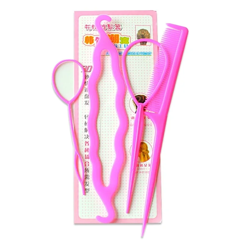 4/8/12PCS Plastic Magic Topsy Tail Comb Hair Braids Accessories For Women Ponytail Braiding Disk Twist Hair Bun Maker Tools