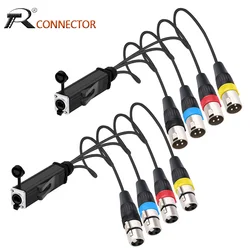 New Network Converter RJ45 CAT5 Female to 4 Channel 3Pins XLR Male/Female Connector Cable XLR Audio Adapter Signal Extender