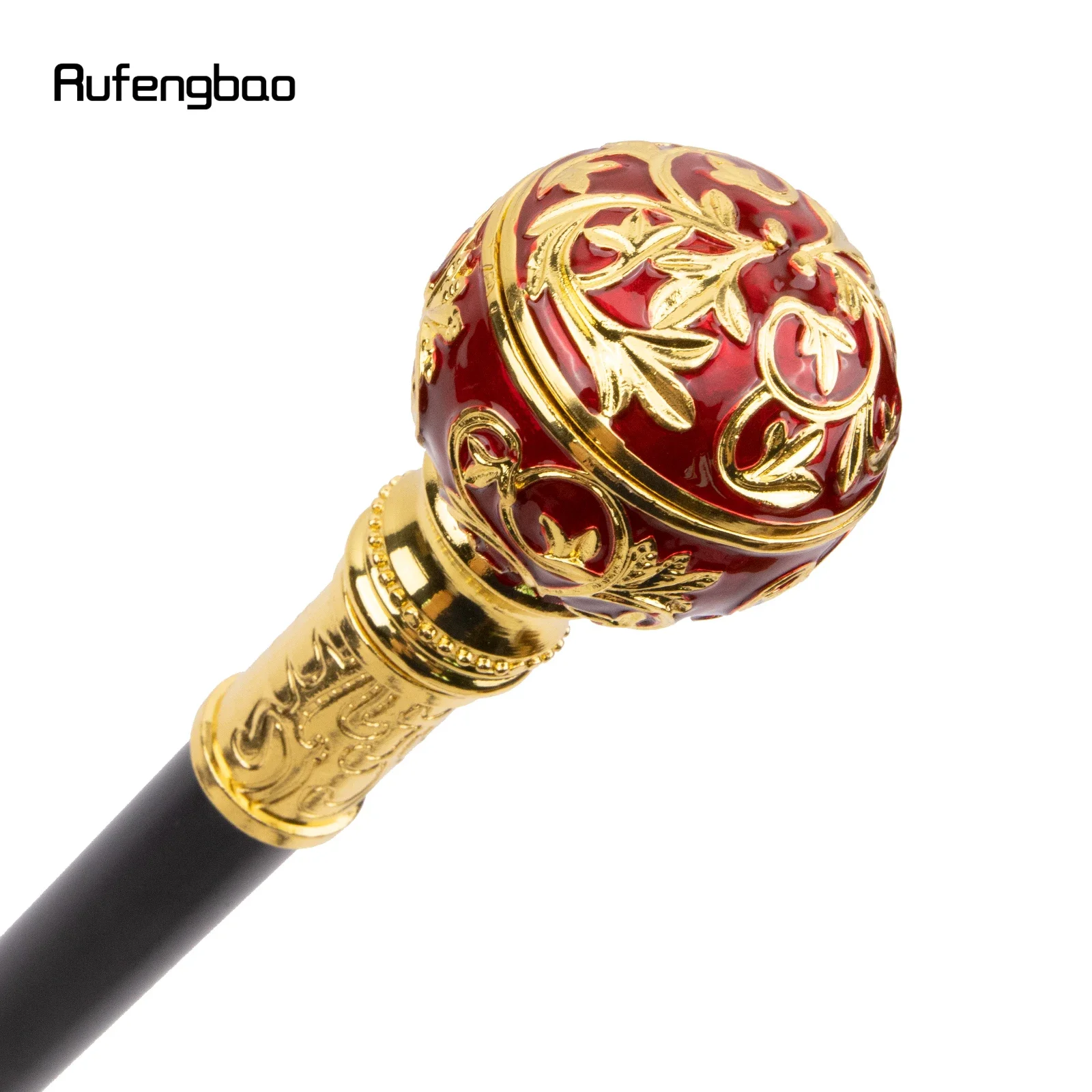 Goldener roter Ball Gehstock dekorative Vampir Cosplay Vintage Party modische Gehstock Halloween Crosier 93cm