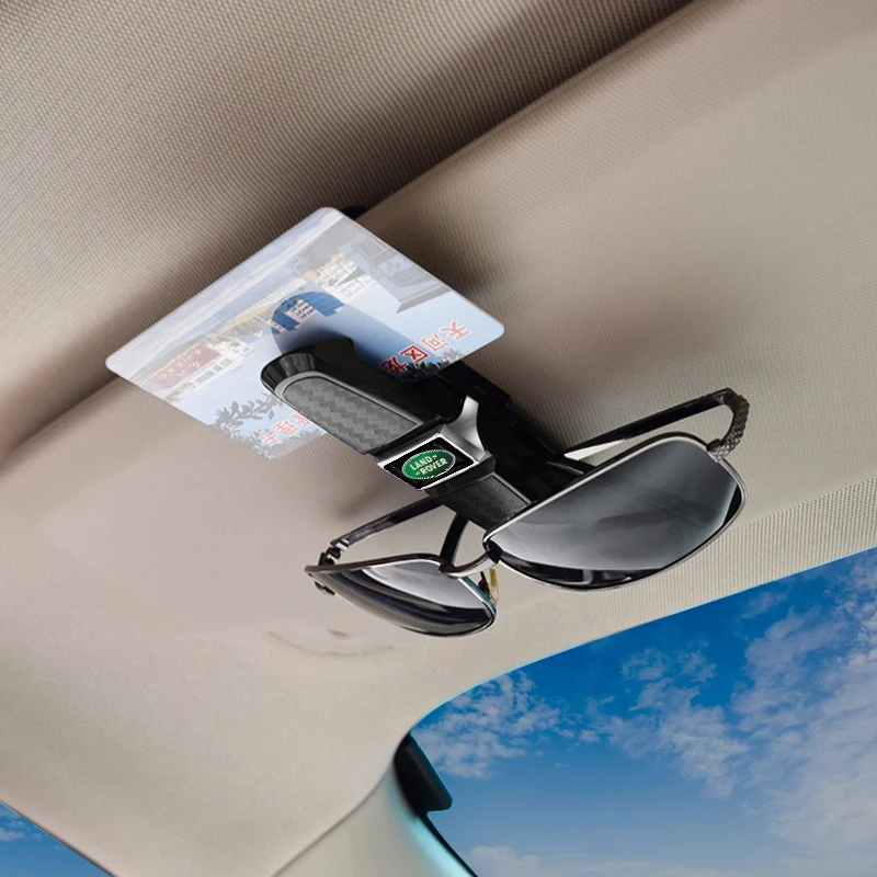 Car Glasses Case Car Sun Visor Glasses Holder Sunglasses Card Ticket Clip For Land Range Rover Sport Evoque L322 L320 L406 P38