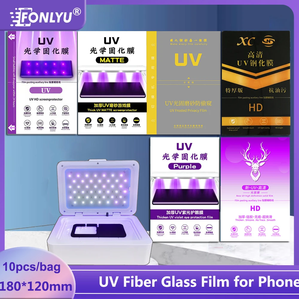 Protector de Pantalla Curvo FONLYU HD UV para Plotter, Láminas de Hidrogel para Máquina de Corte, Película Protectora Transparente para Teléfono Móvil