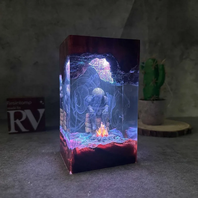 البلاستيك الراتنج مصابيح أرضية النفوس المظلمة ثلاثية الأبعاد نموذج البصل فارس ضوء الليل شخصية كاتارينا لعبة هدية LED إضاءة للطاولات الإنارة #4