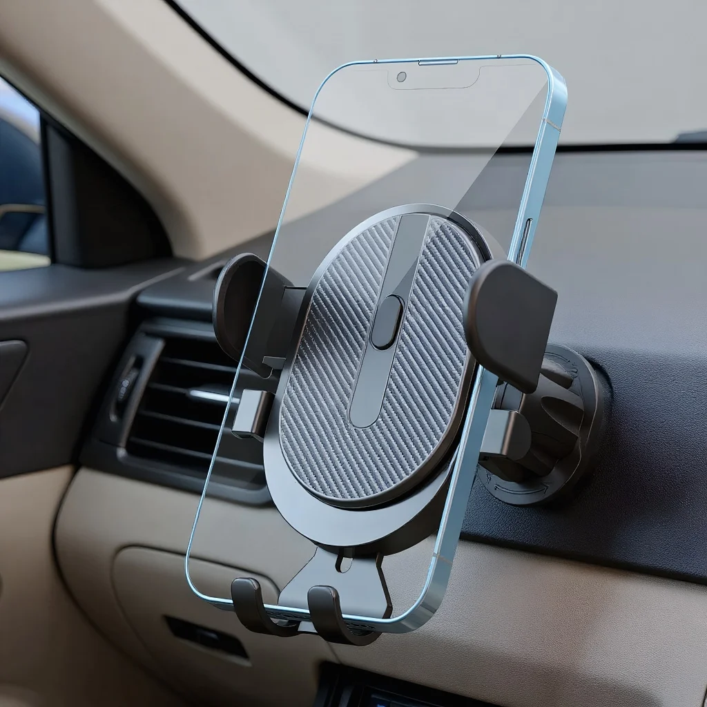 

​ ​ Автомобильный держатель для телефона с датчиком гравитации — матовое металлическое крепление для вентиляционного отверстия с треугольной конструкцией ​ ​