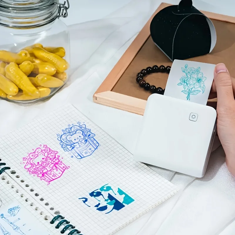 53mm Clear Thermal Paper Color Text on Transparent Background for T02/M02/M02s/M02Pro/M03/ Printers HD Decorative Sticker Labels