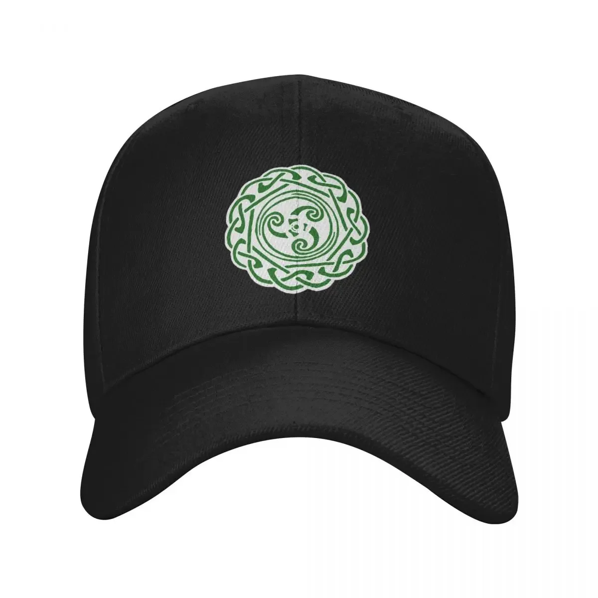 White Green Celtic Knot Druid Pagan Gaelic Irish Scottish Symbol Baseball Cap Hat men fishing hat For Women Men's