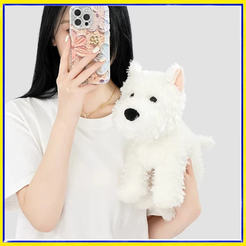 

Мягкая плюшевая игрушка-собака Вест-хайленд-терьер Hugs Baby Cute White, для объятий и сна, для детей и взрослых, подарок на день рождения