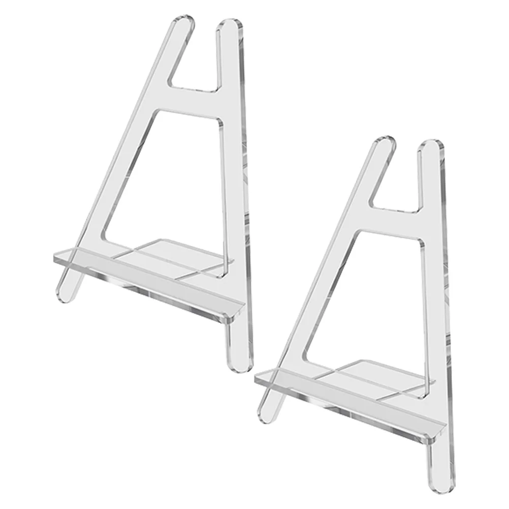 

2Pcs Acrylic Phone Display Stand Clear Cellphone Holder Desktop Rack Retail Wallet Tablet Showcase Phone Stand for Desk