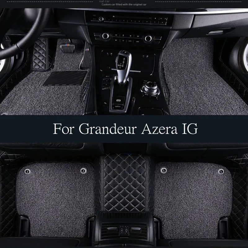 

Car Mats For Hyundai Grandeur Azera IG 2019~2022 Anti-dirt Pad Carpets Leather Floor Mat Rugs Pad Interior Parts Car Accessories