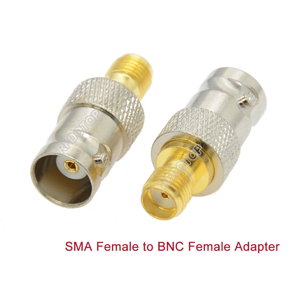 10PCS/lot SMA Female Jack to BNC Female Jack Connector Adapter For WiFi Radio Antenna BNC to SMA RF Kit Coaxial Wholesales