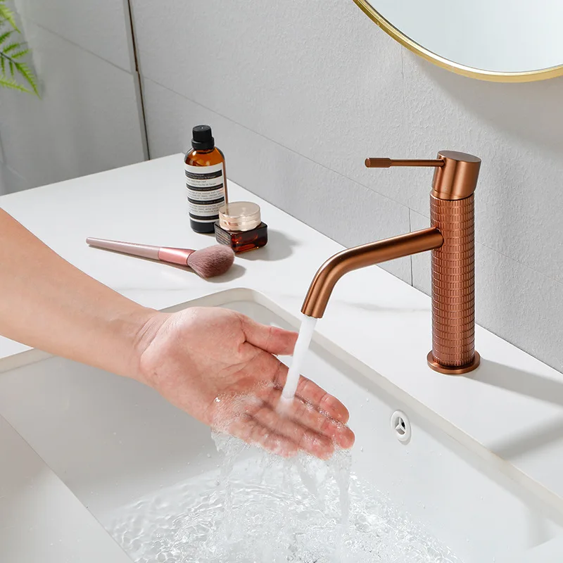 Newest Popular design Brass Bathroom sink faucet Copper Cold hot water Basin mixer Tap High Quality,Rose gold,Gun Grey,Gold